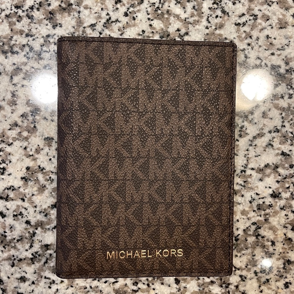 Michael Kors leather passport wallet